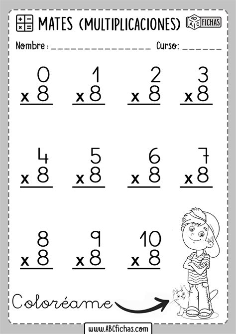 Tabla De Multiplicacion Del 6