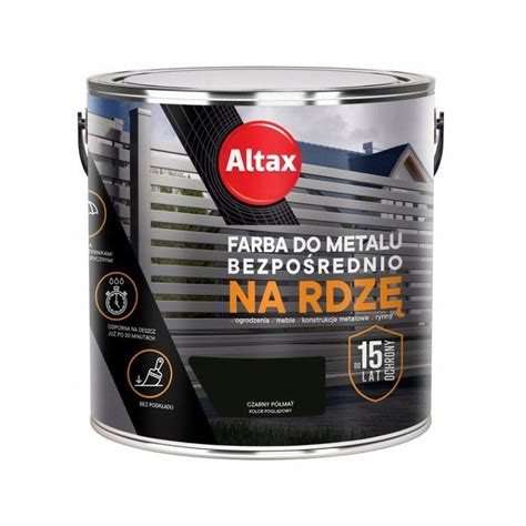 ALTAX Farba do metalu na rdzę 2 5L czarny półmat BC002S01F405 Cena