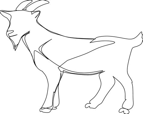 illustrations  clipart  outline sketch  goat