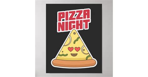 pizza night poster zazzle