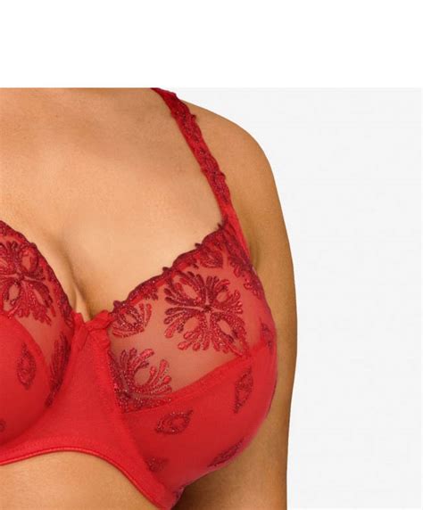 Soutien Gorge Armatures Tr S Enveloppant Champs Elys Es Rouge Poison