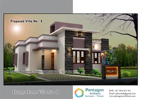 980 Sq Ft 3BHK Contemporary Style Single Storey House And Free Plan