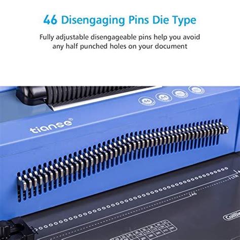 TIANSE Spiral Coil Binding Machine, Manual Book Maker Punch Binder with ...