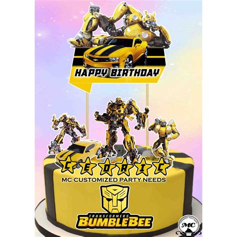 Transformer Theme Bumble Bee Cake Topper Shopee Philippines