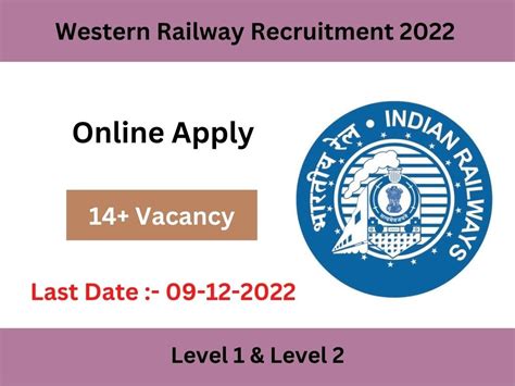 Western Railway Recruitment 2022 Total Vacancies 14