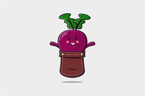 El Lindo Personaje De Beetroot De Dibujos Animados Que Sale Del