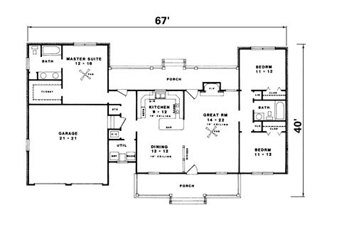 Bedroom Ranch House Plans Home Design Ideas Jhmrad