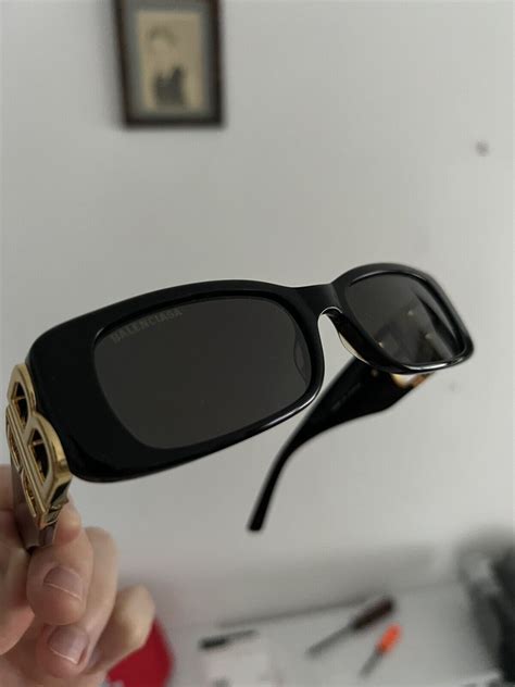 Balenciaga Dynasty Rectangular Sunglasses Gem