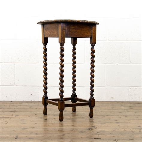 Antique Oak Barley Twist Side Table M 3337 Penderyn Antiques