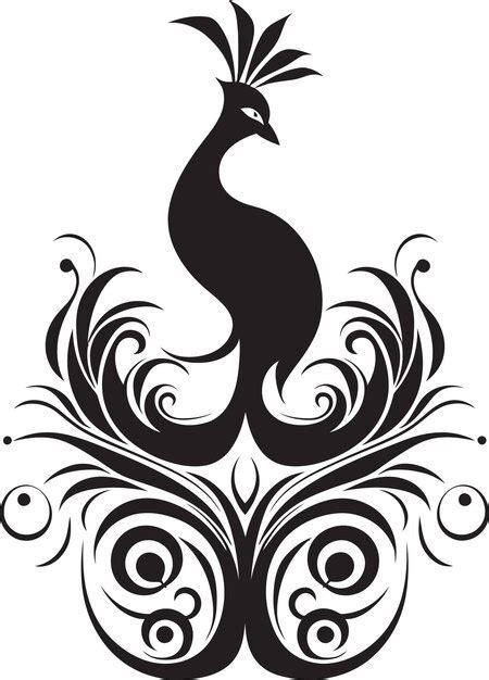 Premium Vector Inkwell Reverie Vector Peacock Icon Design Majestic