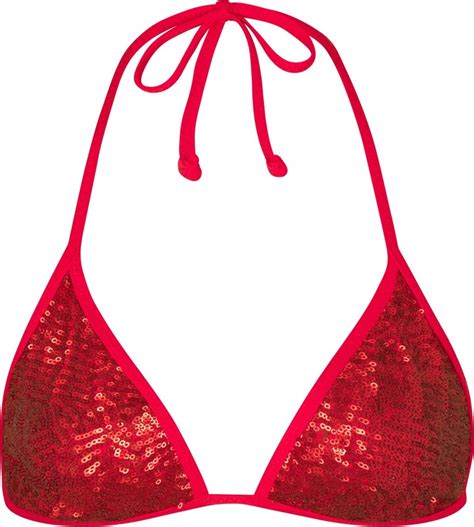 The Skims Bikini Sequin Triangle Bikini Top Brick Shopstyle Two