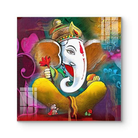 abstract painting  lord ganesha