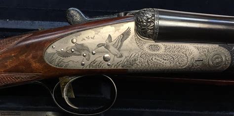 BOSS & CO 28 BORE STUNNING & RARE GAME SCENE ENGRAVED SxS GAME GUN