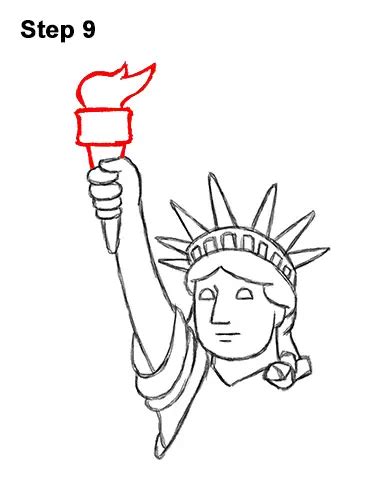 How To Draw The Statue Of Liberty Video And Step By Step Pictures