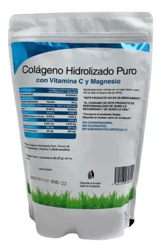 Colageno Hidrolizado Puro Con Vit C Y Magnesio Vidanat 300g Envío Full