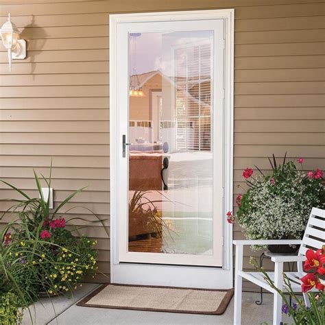 Larson Williamsburg White Full View Aluminum Storm Door Common 36 In