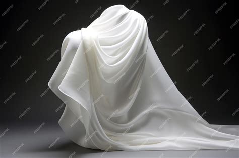 Premium Photo Smooth Silk Fabric Draping Flow