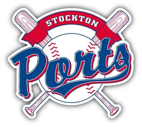 Stockton Ports MiLB Baseball Combo Logo Car Bumper by slonotop