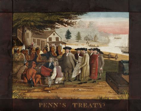 File:'Penn's Treaty -with the Indians-', oil on canvas painting by ...