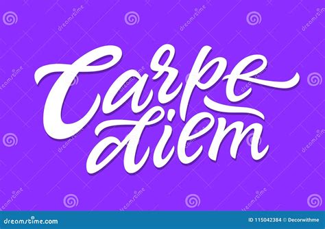 Carpe Diem Vector El Ejemplo Dibujado Mano De Las Letras De La Pluma