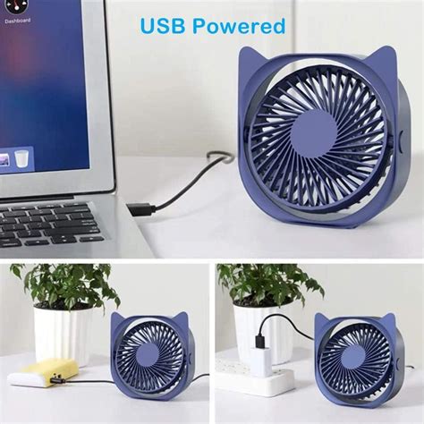 Small Personal Usb Desk Fan Mini Cute Desk Fans Ultra Quiet Usb