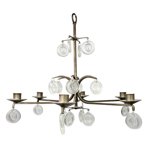 Nine Candle Chandelier By Erik Hoglund For Kosta Boda For Sale At