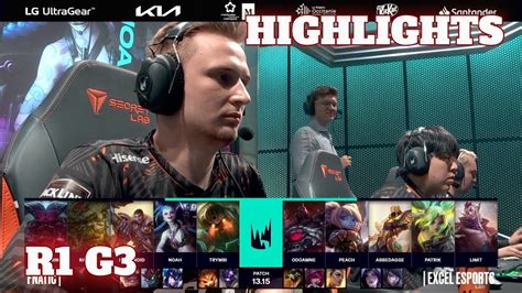 XL Vs FNC Game 3 Highlights Round 1 LEC 2023 Season Finals Excel