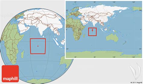 Savanna Style Location Map Of British Indian Ocean Territory