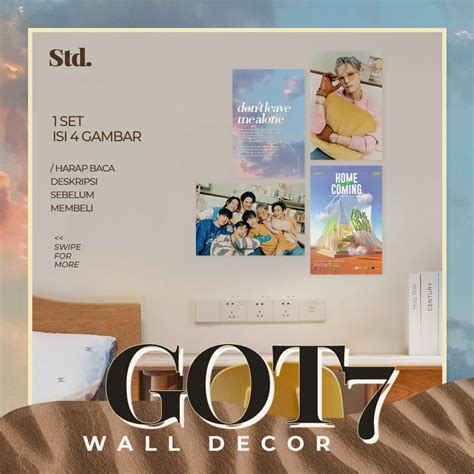 Jual GOT7 Wall Decor Aesthetic Minimalist Dekorasi Kamar Kpop Poster