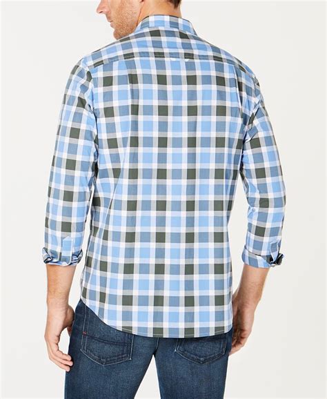 Club Room Mens Archer Plaid Performance Shirt Created For Macys Macys