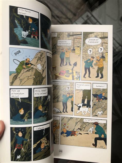 Komik Petualangan Tintin Pulau Hitam Buku Alat Tulis Komik Dan