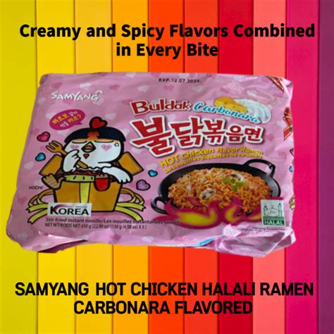 [halal] Samyang Hot Chicken Carbonara Ramen 5 130g Expiry Date 12 7 2024 Shopee Malaysia