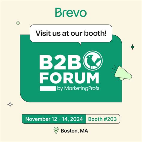 Brevo - The Brevo team is coming to #Boston! Join us at the B2B Forum