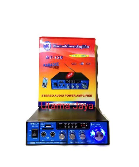 Jual Ampli Mini Teli Bt 138 Bluetooth Power Amplifier Bt 138 Fm Usb Sd