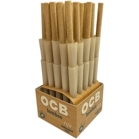 Ocb Pre Rolled Cones Bamboo 1¼ Size Mini Tower 50ct American Rolling Club