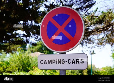 Panel Road Sign Text Camping Car No Campervan Motorhome Parking