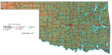 Oklahoma Map - online maps of Oklahoma State