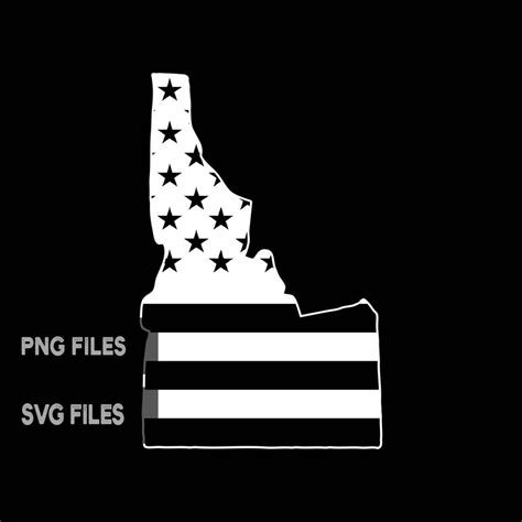 Idaho State Shape American Flag Svg Png Pdf Psd File Types Etsy