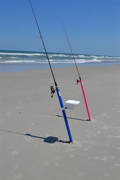 Big Rod Surf / Beach Fishing Rod Holder - AugHog Products Beach Umbrella Sand Anchors Sandbar ...