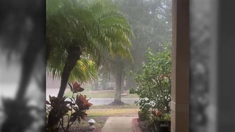 Rain Falls In New Tampa As Severe Weather Moves Through The Area