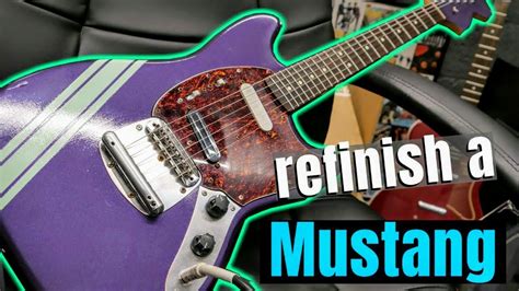 How To Refinish A Squier By Fender Mustang Guitar Youtube