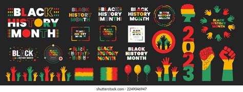 Black History Month 2023 Typography Design Stock Vector (Royalty Free ...