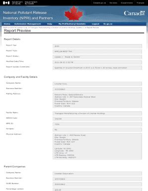 Fillable Online National Pollutant Release Inventory Fax Email Print