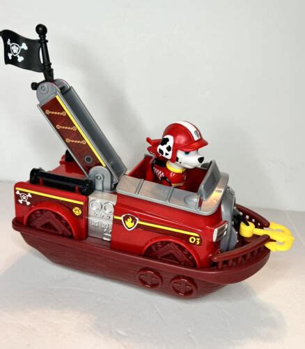 PAW PATROL Pirate Ship With MARSHAL Figure Fire Truck Boat Ship Spin Master | #4605310921