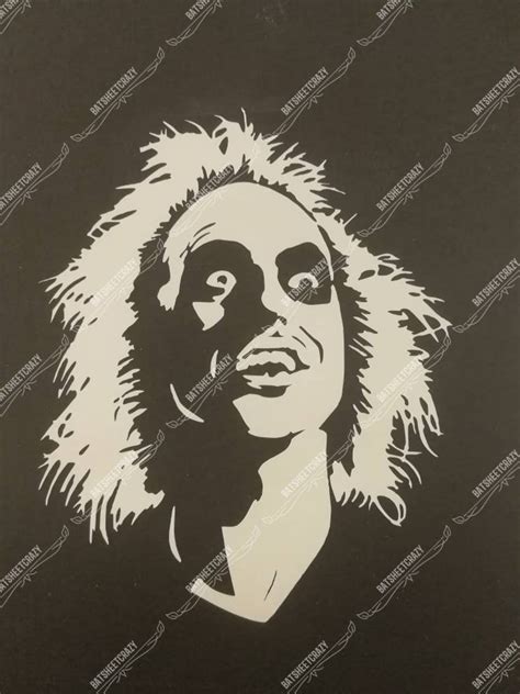 Beetlejuice Face And Crazy Hair Adhesive Vinyl Decal For Etsy