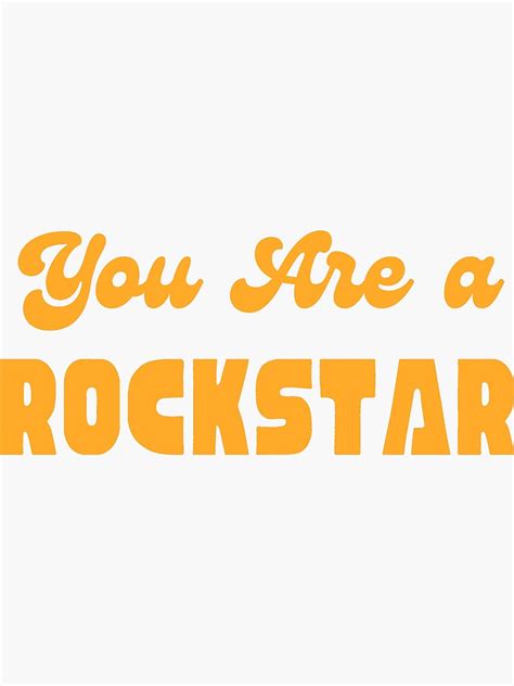 "You're A Rockstar" Sticker for Sale by PureGeometry | Redbubble