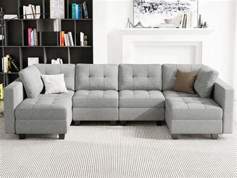 Amazon Belffin Modular U Shaped Sectional Sofa Couch With