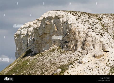 White chalk mountains Donskoy Nature Reserve Russia Stock Photo - Alamy