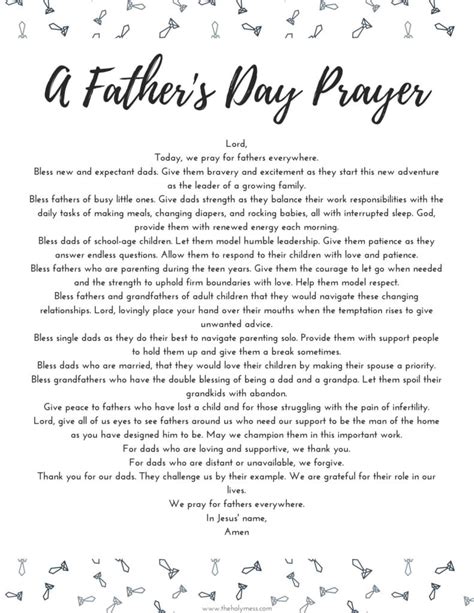 A Fathers Day Prayer For Honoring Every Dad The Holy Mess 👔