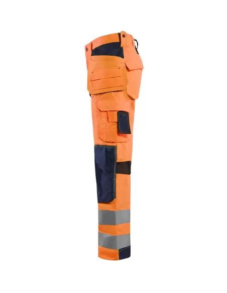 Pantalon Artisan A R Haute Visibilit Stretch Orange Fluo Marine